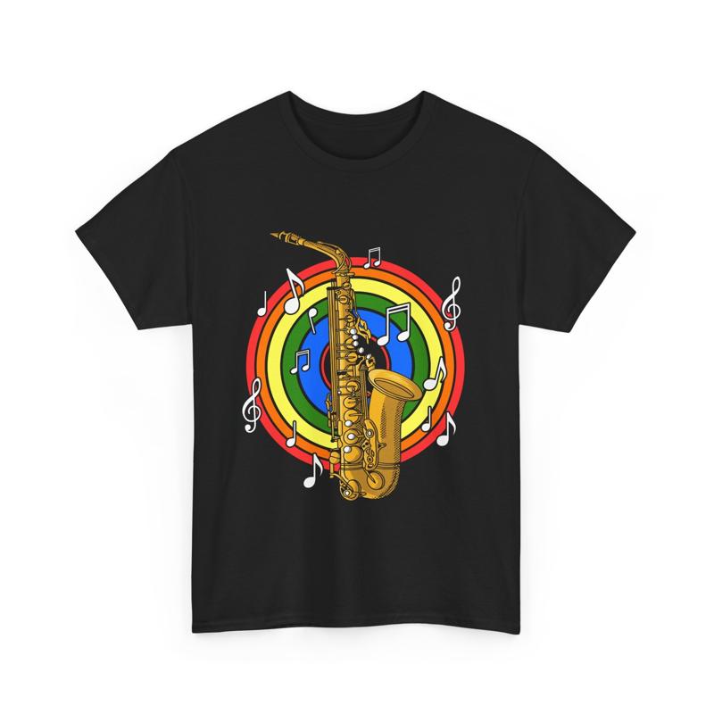 Sax Player Musicer tee Saxophoniste Notes de musique Saxophone t-shirt S