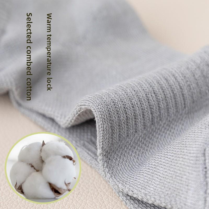 5 par sportssokker dame mesh pustende bomullssokker Terry løping treningssokker høst og vinter fortykning svette bomullssokker