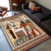 Egyptian Style Living Room Rug Ancient Culture Hieroglyphics Design Bedroom Floor Mat Anti Slip Carpet Can Be Machine Washed