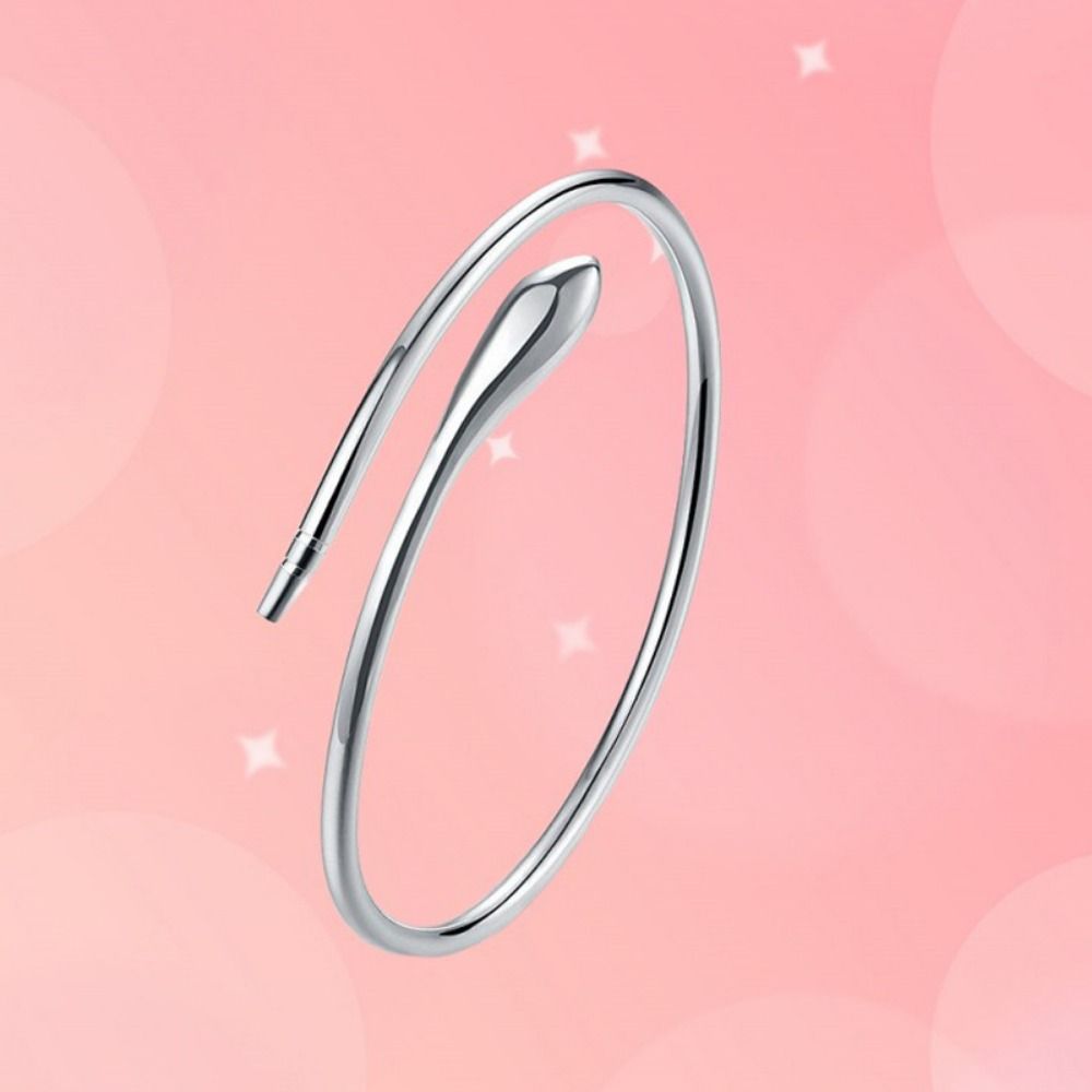 Open Adjustable Snake Bracelet Silver Color Charm Bracelet Fashion Open Bangle  Fashion Accessories