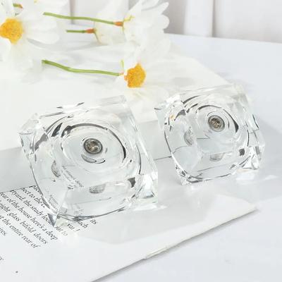 Home Decoration Crystal Ball Stand Transparent Glass Glowing Pedestal  Gift