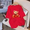 New Women's Plus Size Street Style Short Sleeved Casual Round Neck Women's T-shirt Medium Long Fashionable Loose Summer Plus Size Clothing