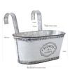 Vintage Hanging Flower Pot with Removable Hooks Oval Bucket Iron Flower Holder Plant Pot Home Garden Balcony