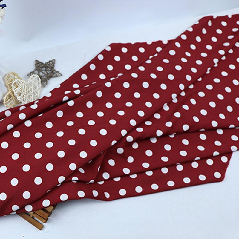 Multi-Color Polka Dot Stripe Printed Elastic Chiffon Drape Fabric for Handmade Sewing Tops Clothes Skirts Dresses Blouse Cloth