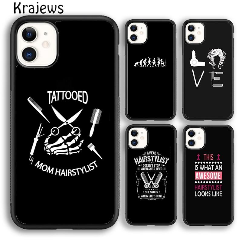 Krajews I Love Hairstylist Soft Phone Case Cover For iPhone 17 Air 16 15 14 plus 11 12 13 pro max Plus coque Fundas
