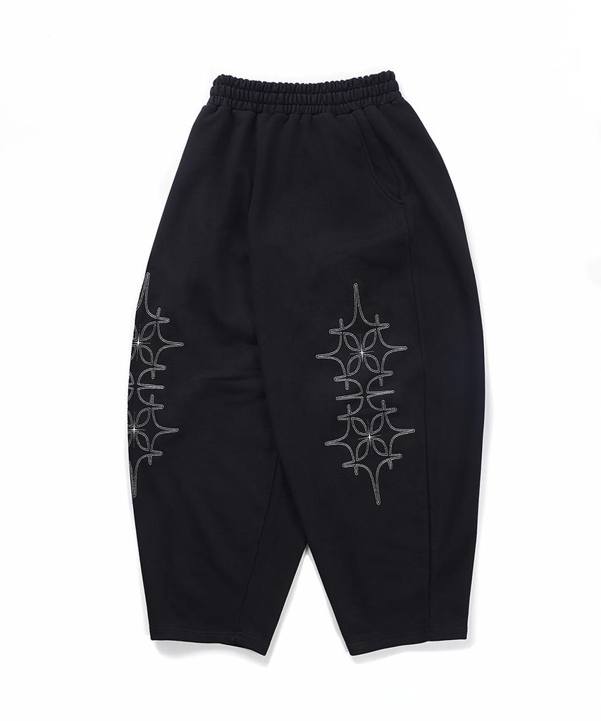 GAKKAI UNIONS Double Four-Star Balloon Pants Black