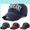 Alphabet Embroidery Sergeant Baseball Cap Unisex Breathable Peaked Gift Caps