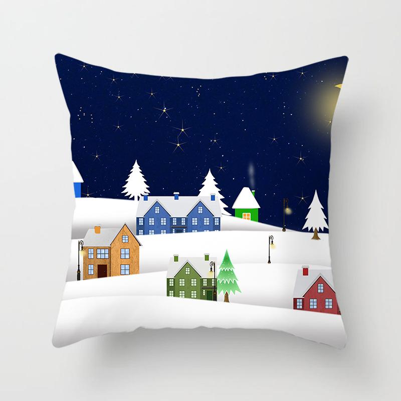 Christmas Home Pillow Covers Christmas Printed Bed Home Decor Cushion Covers Christmas Decor Pillow Covers
