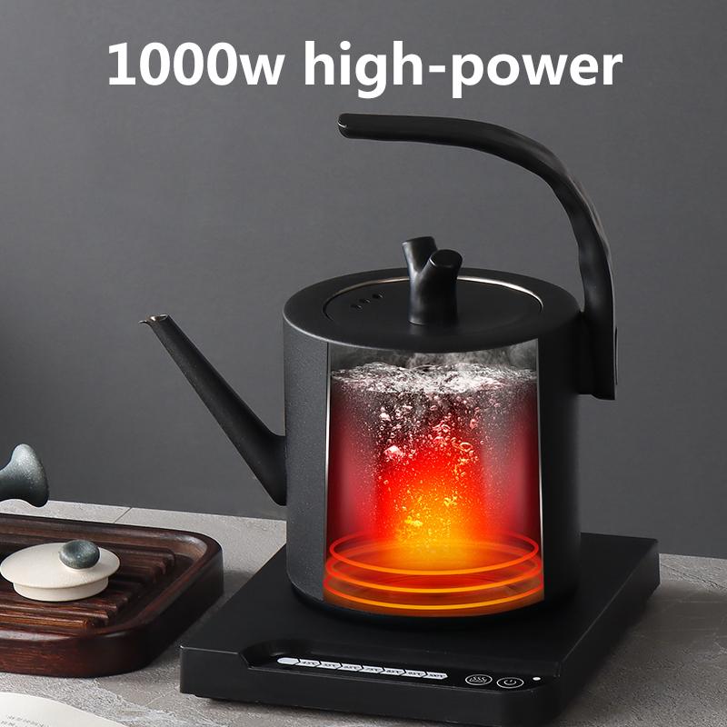 220V Electric Coffee Pot 1000ml Hot Water Jug Temperature-Control Heating Water Bottle Stainless Steel Gooseneck Tea Kettle