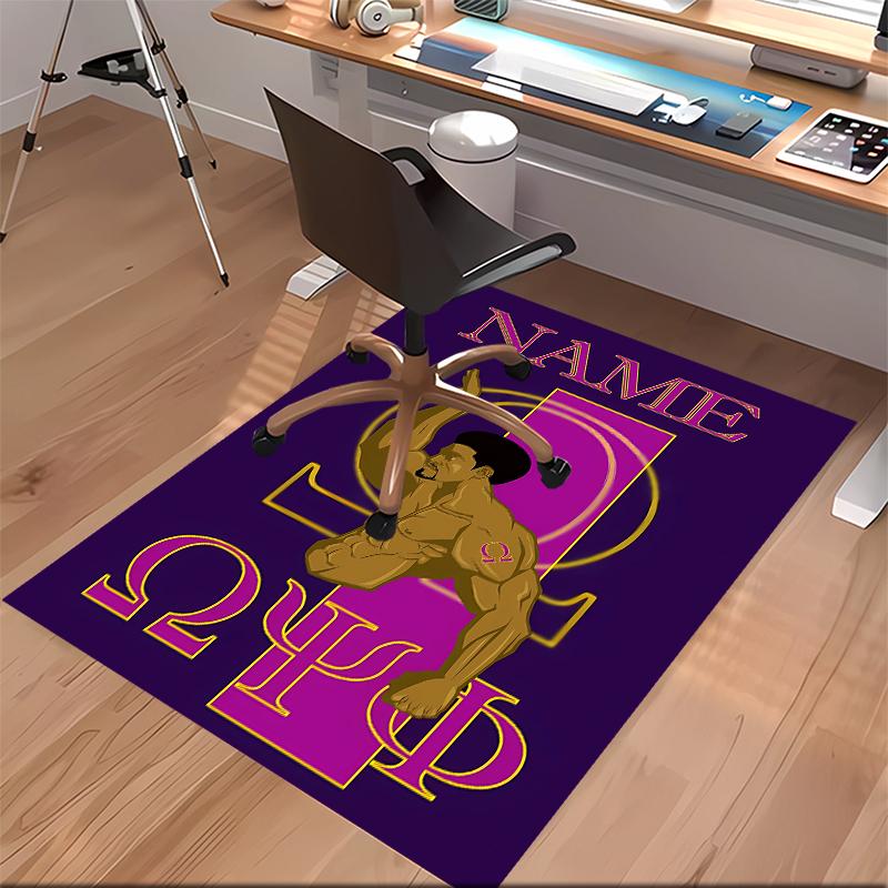 Custom personalization Omega Psi Phi Print Area Rug - Soft, Washable Non-Slip Indoor Mat,Living Room,Home&Office Decorative Rug