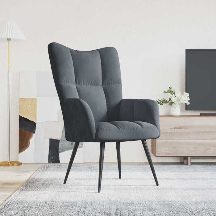 VidaXL Chaise de Relaxation Fauteuil de Détente Siège de Relaxation Chaise de Détente Salon Salle de Séjour Intérieur Gris 328074