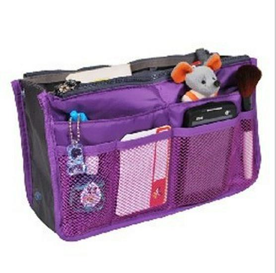 Korean Double Zipper Bag-in-Bag Organizer - Large Cosmetic Pouch