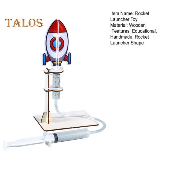 1 Sada DIY Model Raketometu Ručně Vyráběné Dřevěné Puzzle Vzduchem Poháněná Raketa Stavební Řemesla Děti STEM Vzdělávací Vědecký Experiment Hračka