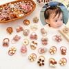 20Pcs/Lot Cute Cartoon Bear Rabbit Hair Band Girls Elastic Rubber Band Headwear Flower Bow Baby Kids Hair Accessories Ornaments