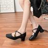 Grape Mother Retro Single Shoes Women's 2025 Spring New Mary Jane Square Head Women's Shoes French Soft-soled High Heels Outer Wear