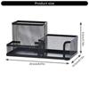 3 Compartments Pen Holders Desk Organizer Large Capacity Pencil Holders Pencil Storage Box Office Supplies For Home