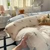2026 Faux Cotton Washed Lace Bedding Set Floral Duvet Cover