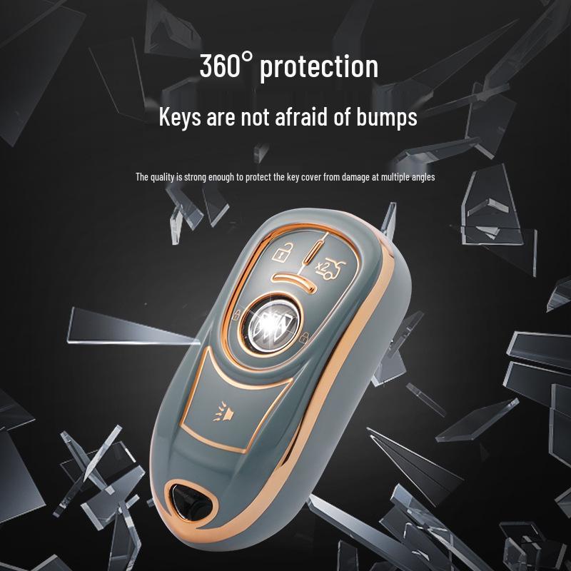 Buick Envision Key Cover for Encore GX, Regal, LaCrosse, GL68 - Decorative Car Bag Shell with Buckle