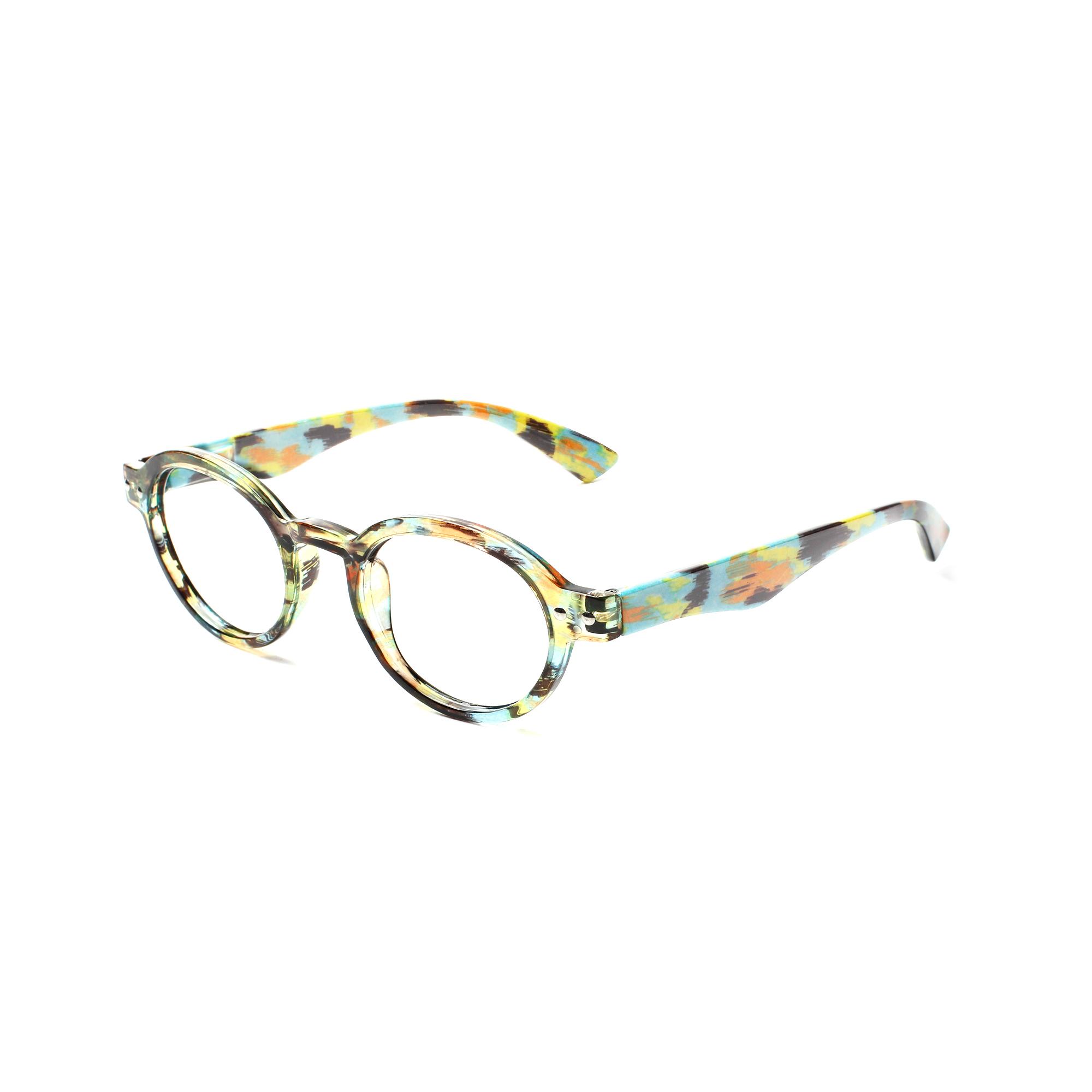 

TUREZING 4 Pack Presbyopia Eyeglasses PC Material Flexible Spring Hinge Men Women Circular Print Flower Frame HD Ornamental Eyeglasses 2.5