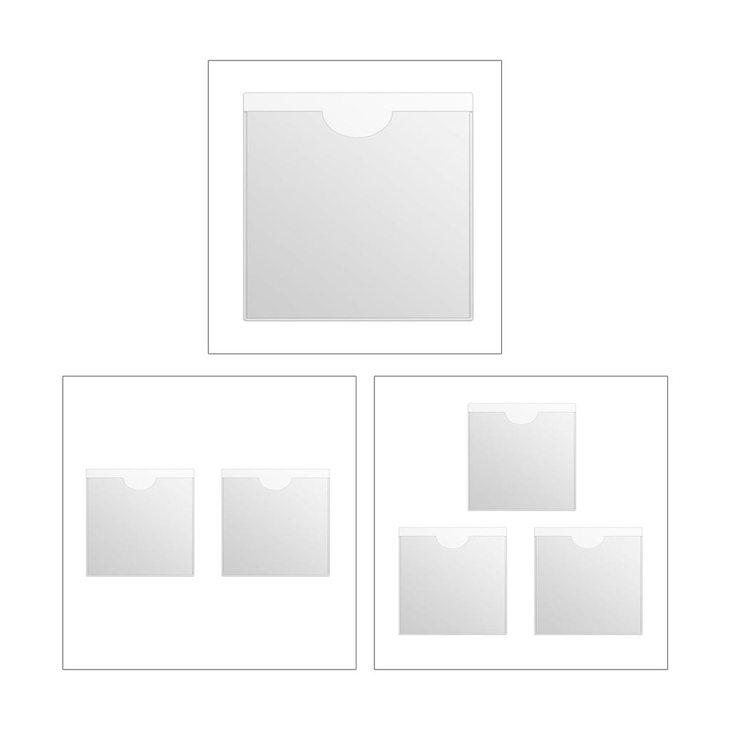 Portapermisos de estacionamiento para parabrisas de coche, autoadhesivo, cuadrado, transparente