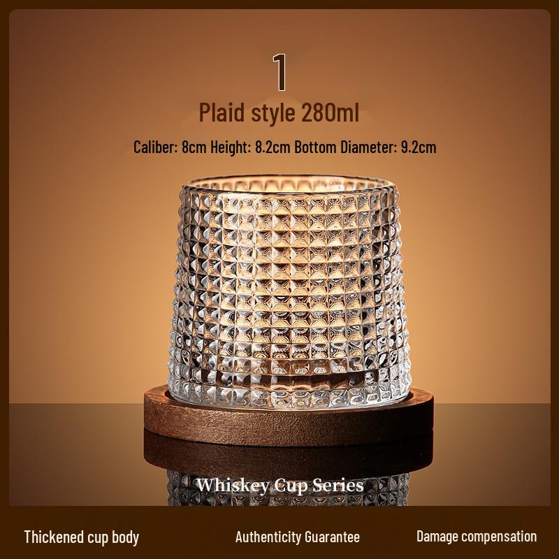 Luxury Rotating Whiskey & Brandy Glass Tumbler with Coaster