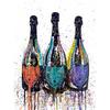 Modern Bar Restaurant Wall Art Mural Colorful Champagne Posters and Prints Champagne Luxury Splash Canvas Painting Home Decor