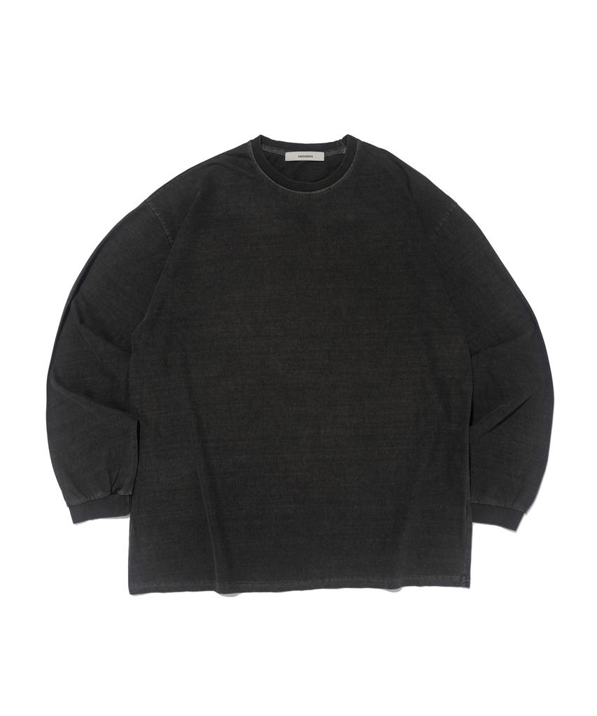 CARGOBROS FOR WOMAN Pigment Ribbed Oversized Long Sleeve T-Shirt (Charcoal)