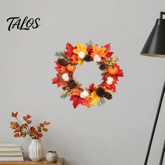 Waterproof Outdoor Glass Ornament Thanksgiving Autumn Wall Decal, Maple Leaf Pinecone Pumpkin Harvest Window Sticker, Clings Self-Adhesive Cling