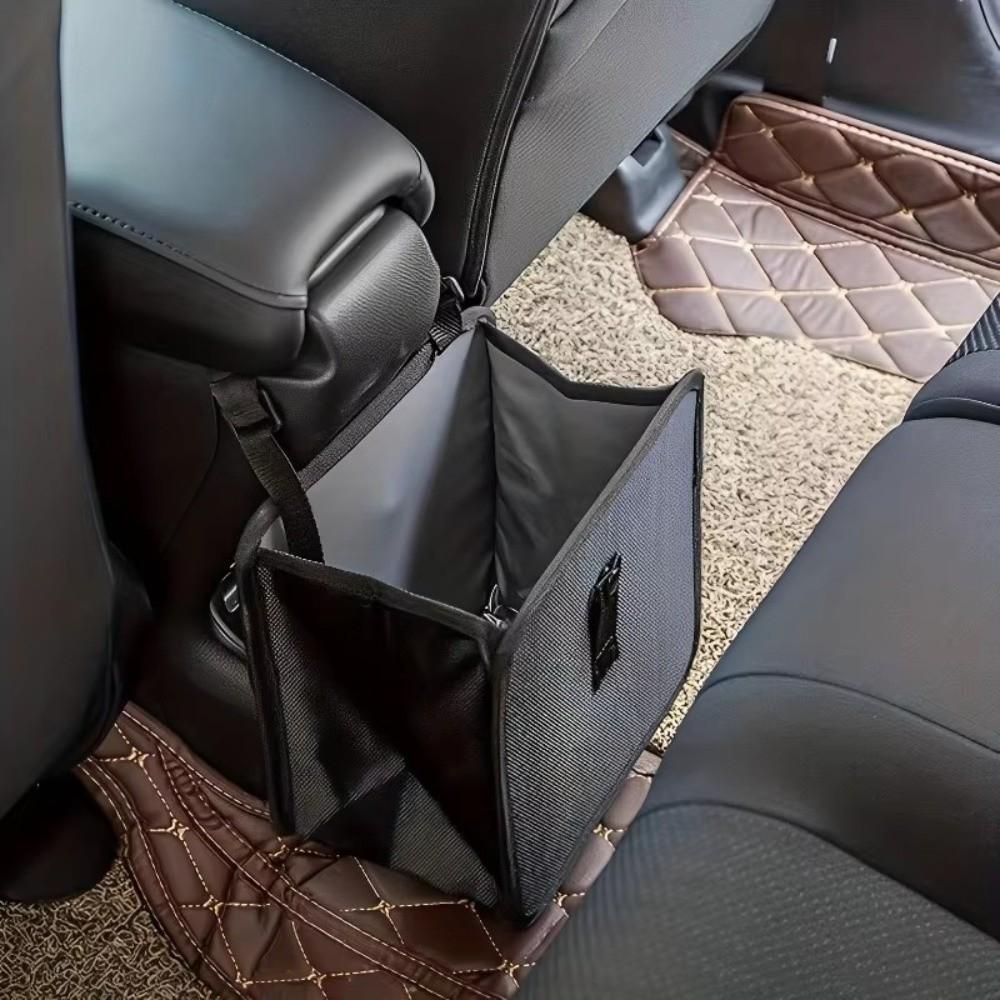 Zipper Compartment Car Storage Bag Durable Hanging Bag New Car Trash Can