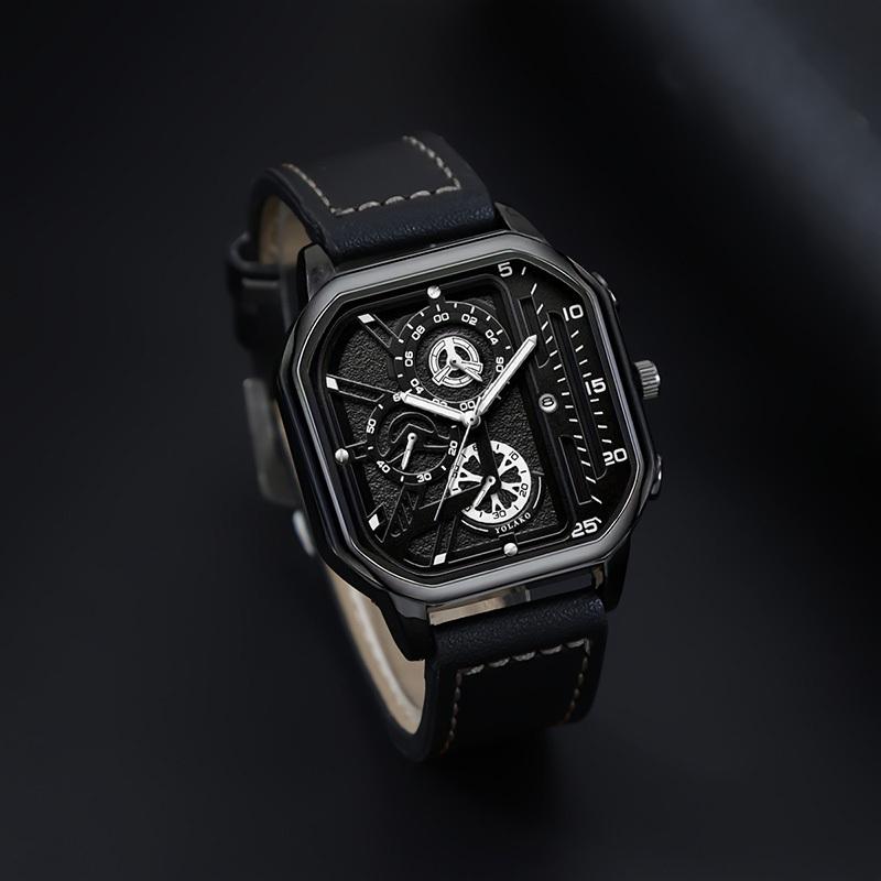 Fashion Mens Watch Round Analog PU Leather Male Watch Casual Men's Quartz Wrist Watch Suitable for Brothers To Share