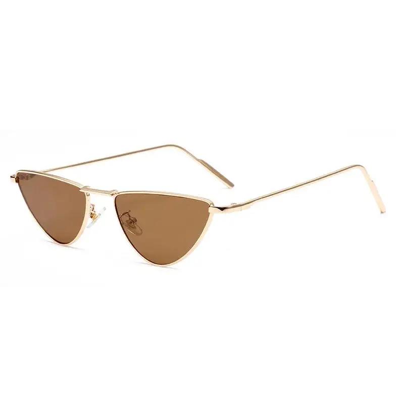 Cat Eye Sunglasses Luxury Brand Design Women Metal Triangle Sun Glasses Fashion Lady Shades UV400 Eyewear Oculos Gafas De Sol