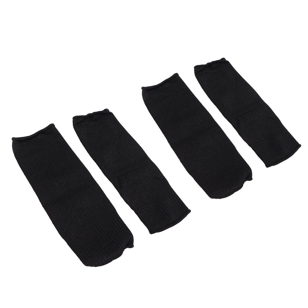4pcs Cut Resistant Sleeves Protective Arm Bite Proof Guards Sleeves Protectors for Safety Black