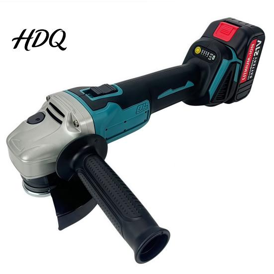 Cordless Angle Grinder Lithium Brushless Grinder Adjustable Speed High Torque Electric Tool 950W 8000RPM Steel Cutting Power Tool with Auxiliary