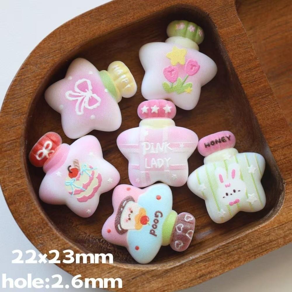 

20pcs DIY Craft Bracelet Making Beads Matte Star Keychain Material Cute Craft Beads Gift Making SET