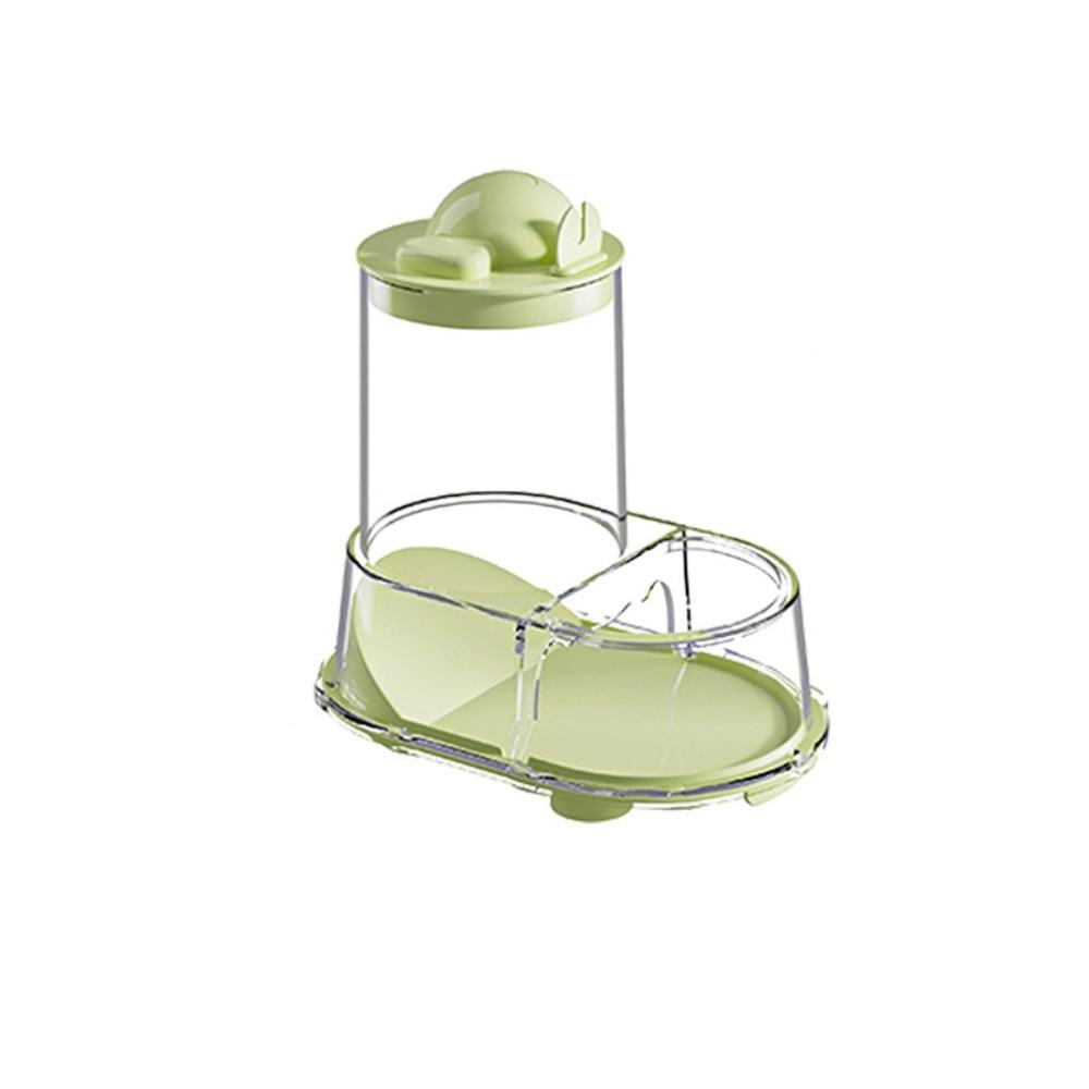 

Automatic Small Pet Food Bowl Transparent Pet Food Box Pet Supplies Hamster Feeder Home зелёный
