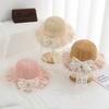 Pearl Decoration Children Sun Hat Wide Brim Straw Hat Cute Style Kids Sun Hat  Girls Accessories