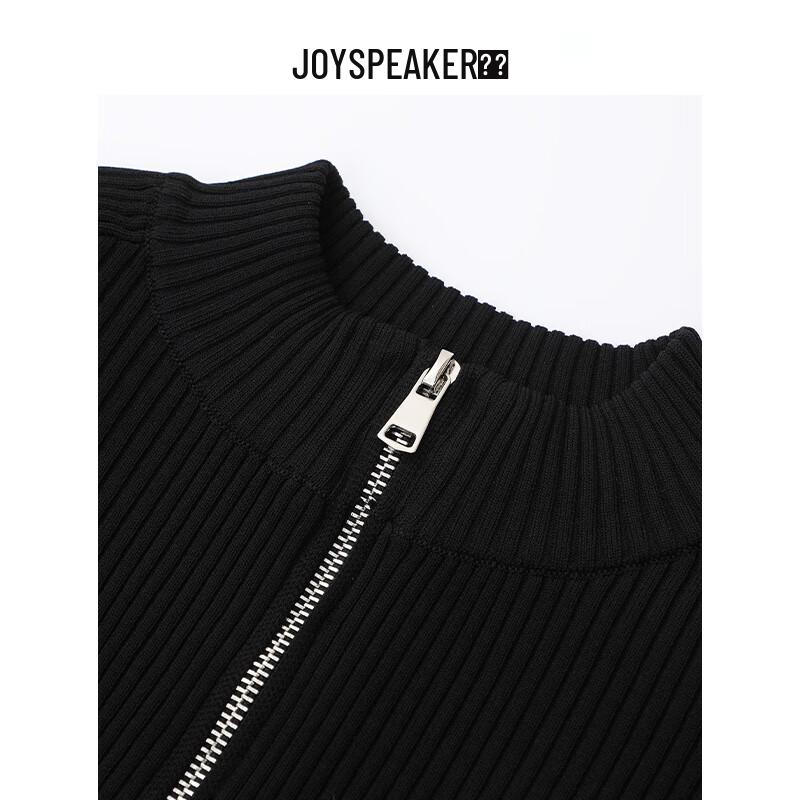 JOY SPEAKER Women's Half-High Collar Half-Zip Knitted Sweater