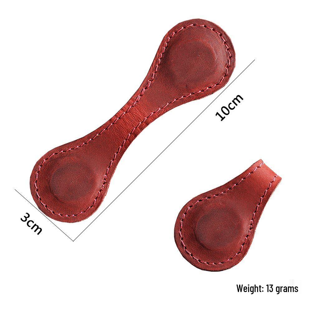 Crazy Horse Leather Double-Sided Magnetic Bookmark Clip