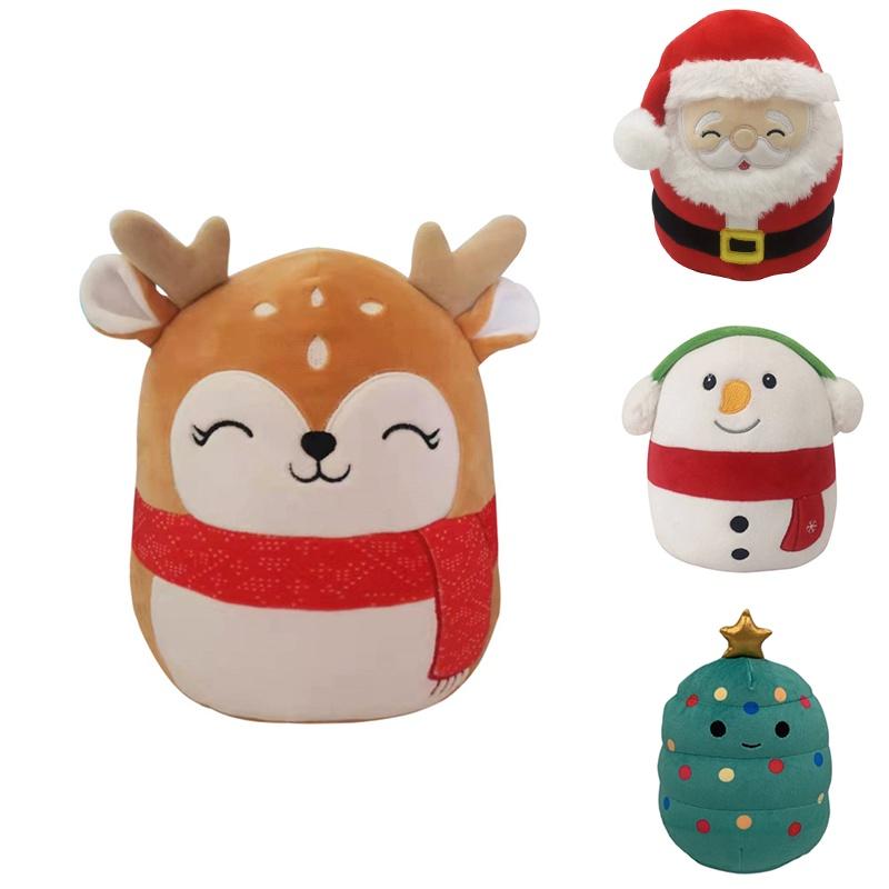 Squishmallow Plüschtier Weihnachtsmann Weich und Kuschelig Weihnachts Stofftier Puppe Für Kinder Geburtstagsgeschenk