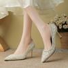 Rhinestone Pearl Xiu He High Heel Wedding Senior Bridesmaid Bride Wedding
