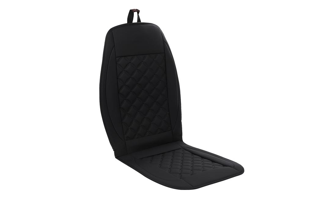 Car Apron Type PU Leather Seat Cover Easy Clean Mounted Car Seat Cushion PU Seat Cover Universal Car Item Color 2 Piece Leather-like (Black (Line