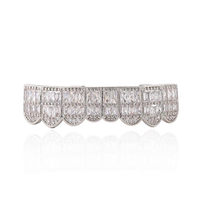 Zircon-Encrusted Irregular Hip-Hop Grillz Jewelry