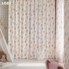 1PC LOZUJOJU Cream Colored 90% Blackout Curtains Cartoon Ice Cream Printed Curtains for Bedroom Living Room Balcony Window for Home Decor