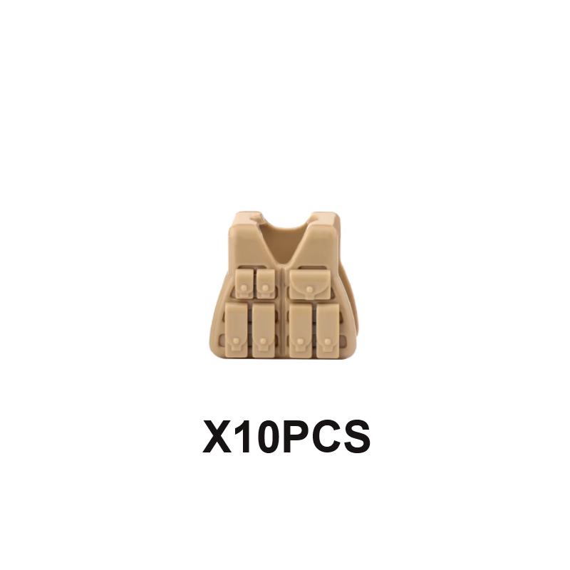 Military Figures Accessoires Building Blocks Special Forces Weapons Tactical Vests Bulletproof Armor Bricks Puzzle Toys Gifts