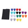20 Piezas Púas de Fieltro para Ukelele Agarre Cómodo Forma de Corazón Púa con Bolsa de Almacenamiento para Instrumentos de Cuerda de Nylon Colores Mixtos