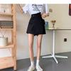 2024 High Waist A-Line Wide Leg Women's Shorts - Korean Style Buttoned Casual Hot Pants for Spring