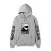 Men Women Fleece Hoodie Gojo Manga Art Two Sleeve Vertical Japanese Characters Casual Anime Hooded Sweatshirt