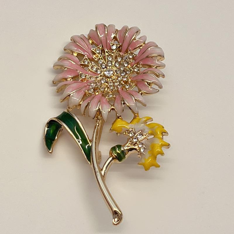 Niche Design Sense литературный ретро цветок эмаль изысканная брошь с ювелирными изделиями розовый