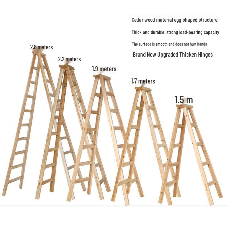 Gongli Wooden Folding A-Frame Ladder
