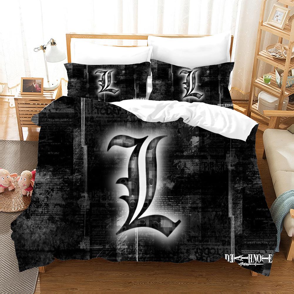 Digital Printing Animation Bedding Four-Piece Set Three-Piece Set Bed Sheet Pillow